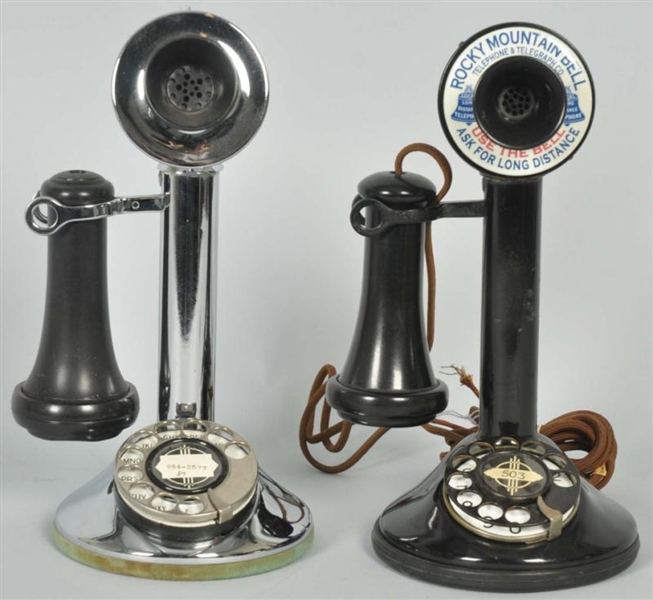 LOT OF 2: AUTOMATIC ELECTRIC DIAL CANDLESTICKS.   