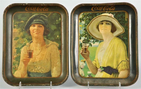 1920 & 1921 COCA-COLA SERVING TRAYS.              