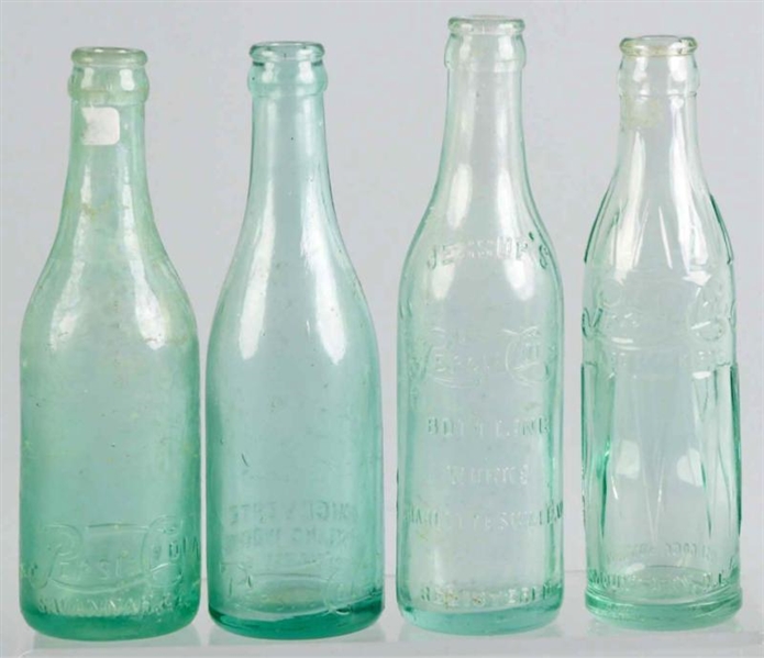 LOT OF 4: PEPSI-COLA STRAIGHT SIDED BOTTLES.      