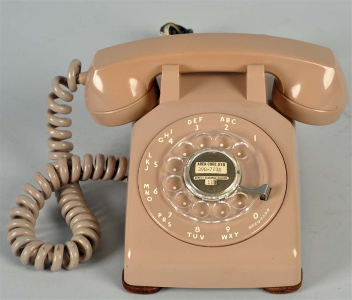 WESTERN ELECTRIC DARK BEIGE 500 CRADLE TELEPHONE. 