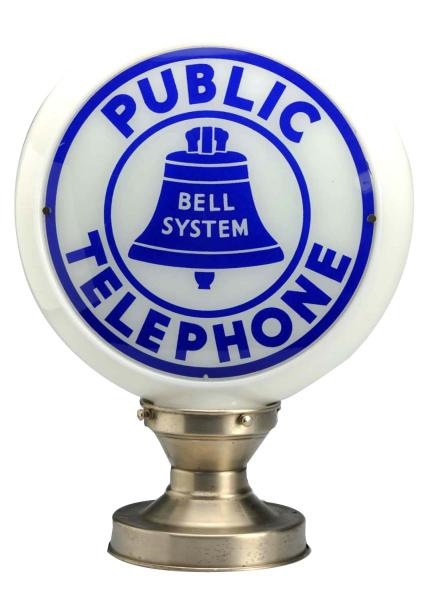 GLASS BELL SYSTEMS PUBLIC TELEPHONE GLOBE.        