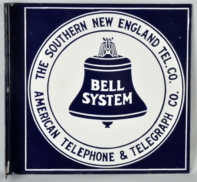 PORCELAIN BELL SYSTEM SOUTHERN NEW ENGLAND SIGN.  