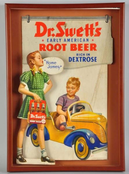 CARDBOARD DR. SWETTS ROOT BEER CUTOUT.           