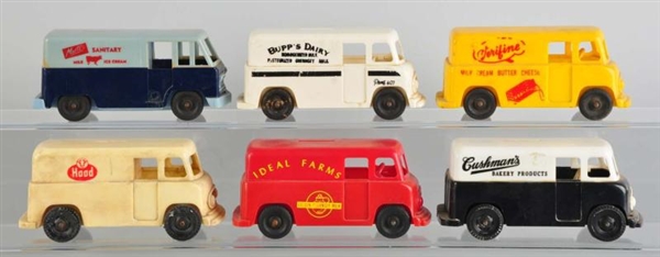 LOT OF 6: ASSORTED TOY TRUCK SAVINGS BANKS.       