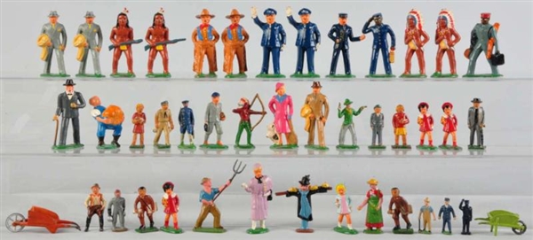 LOT OF APPROX. 40: BARCLAY TOY FIGURES.           
