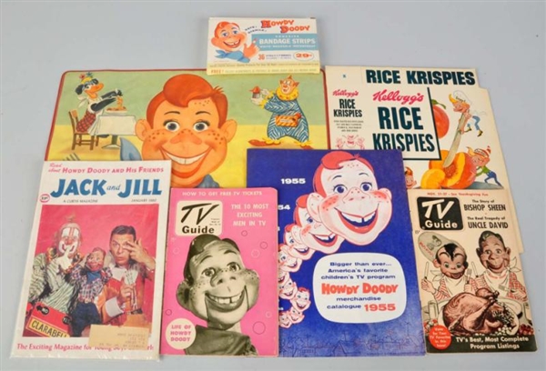 LOT OF 7: HOWDY DOODY PRODUCT ITEMS.              