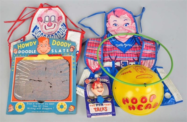 LOT OF 5: HOWDY DOODY CHARACTER ITEMS.            