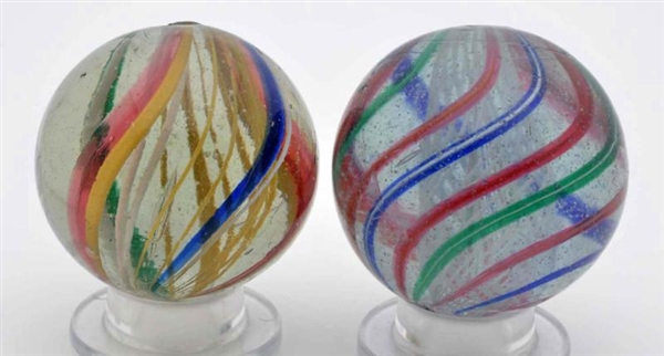 LOT OF 2: SWIRL MARBLES.                          