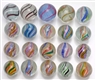 LOT OF 20: SWIRL MARBLES.                         