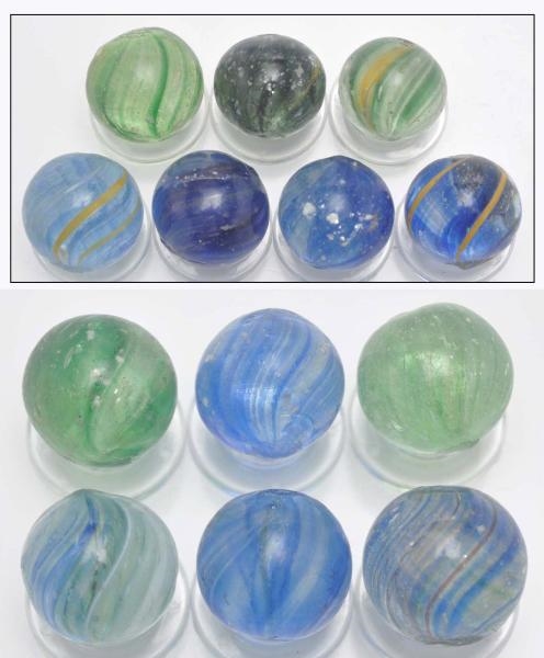 LOT OF 13: MIST MARBLES.                          