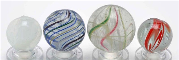 LOT OF 4: SWIRL MARBLES.                          