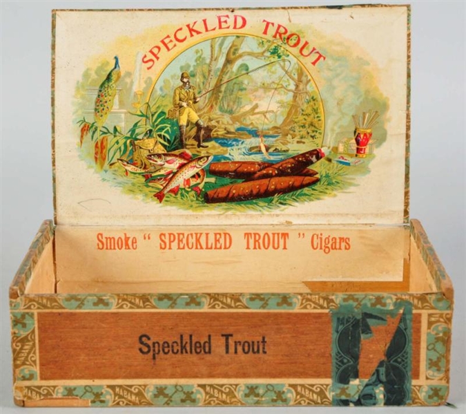 SPECKLED TROUT CIGAR BOX.                         