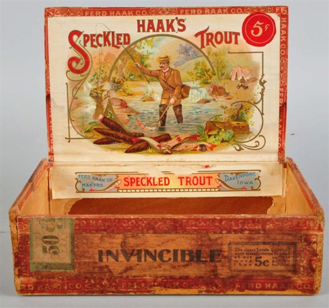 SPECKLED TROUT CIGAR BOX.                         