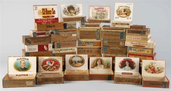 LARGE LOT OF CIGAR BOXES.                         