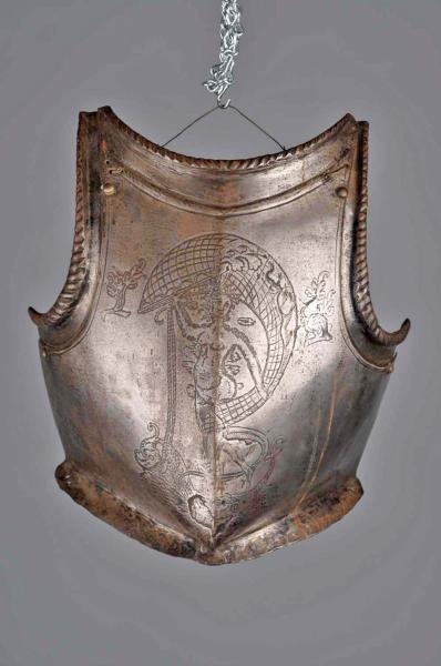 BREAST PLATE FROM A BOYS ARMOR.                  