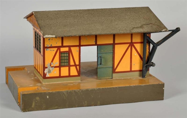 HANDPAINTED TIN MARKLIN FREIGHT TRAIN SHED.       