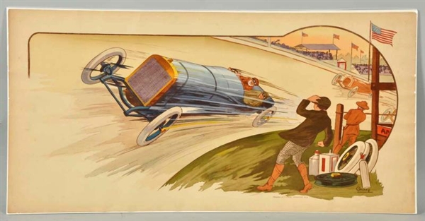 FRENCH RACE CAR POSTER.                           