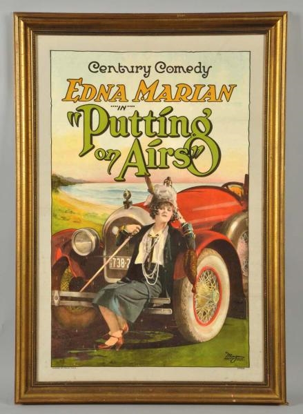 EDNA MARIAN "PUTTING ON AIRS" POSTER.             