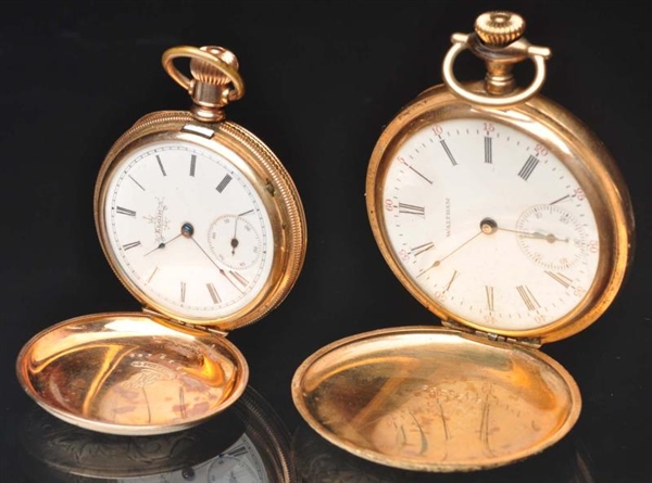 LOT OF 2: GOLD-FILLED POCKET WATCHES.             