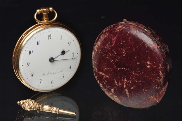 18K 1/4 HOUR REPEATER POCKET WATCH.               