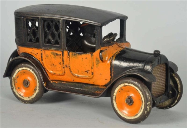 CAST IRON YELLOW TAXI CAB BANK.                   