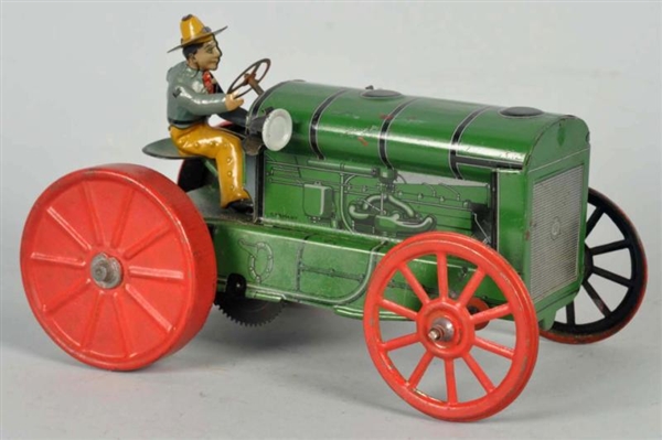 TIN LITHO TRACTOR WIND-UP TOY.                    