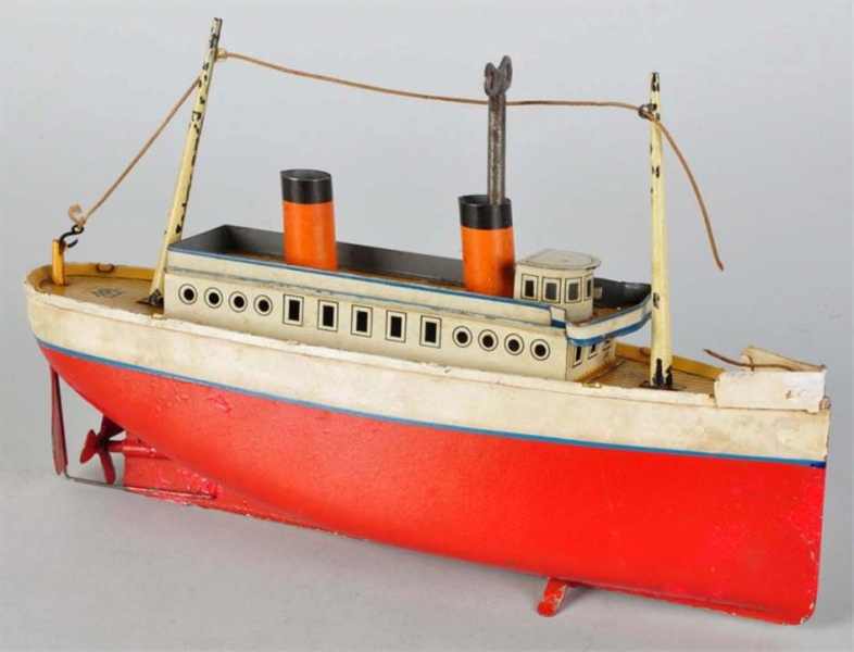 TIN BING BOAT WIND-UP TOY.                        