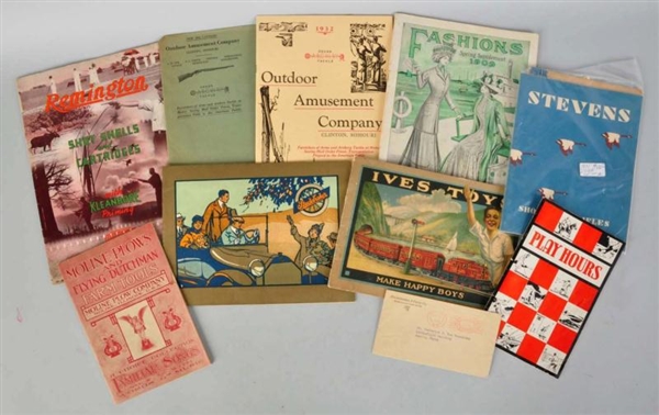 LOT OF 9: ASSORTED TRADE CATALOGS.                