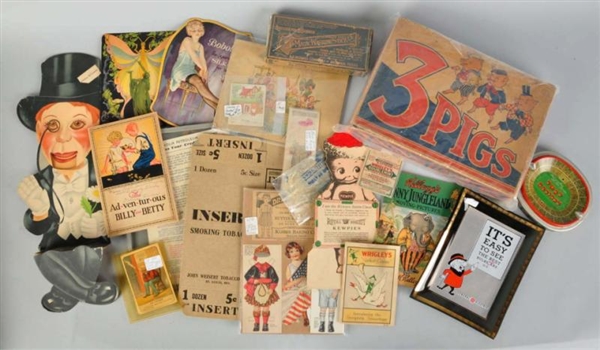 LOT OF: MISC. PAPER ADVERTISING ITEMS.            
