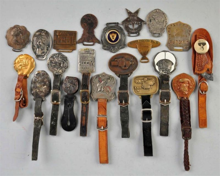 LOT OF 20: ASSORTED WATCH FOBS.                   