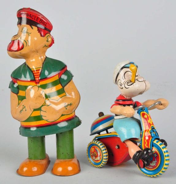 LOT OF 2: TIN LITHO SAILOR WIND-UP TOYS.          