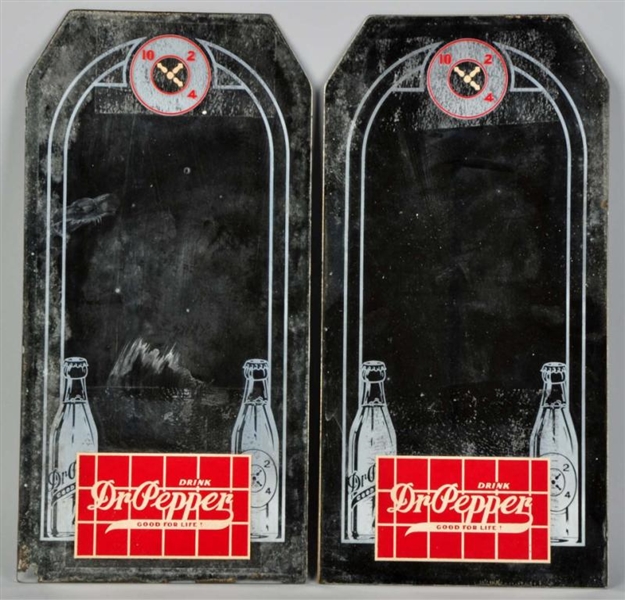 LOT OF 2: DR. PEPPER MIRROR SIGNS.                