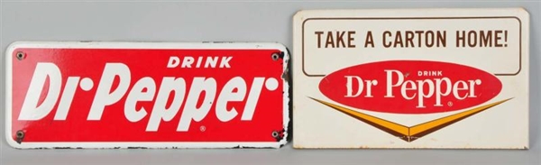 LOT OF 2: DR. PEPPER SIGNS.                       