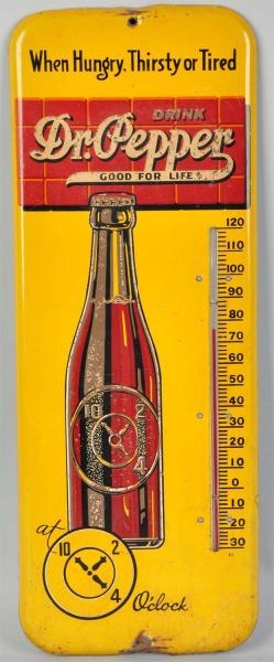 TIN DR. PEPPER THERMOMETER.                       
