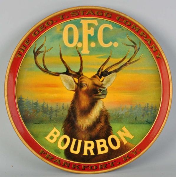 GEORGE STAG BOURBON SERVING TRAY.                 