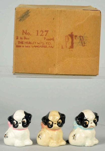 BOXED SET OF 3 PUPPO WITH BEE ON BUTT NOVELTIES.  