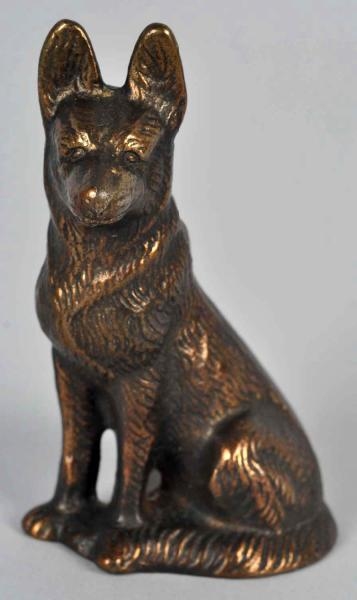 CAST IRON POLICE DOG PATTERN PAPERWEIGHT.         