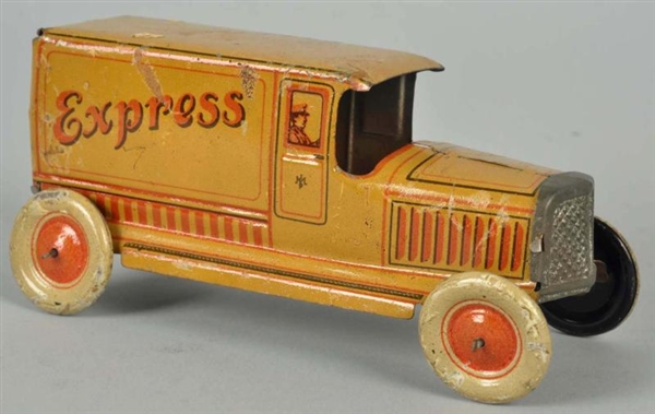 TIN LITHO EXPRESS TRUCK NICKEL TOY.               