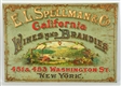 EMBOSSED TIN SIGN FOR SPELLMAN, CA WINES.         