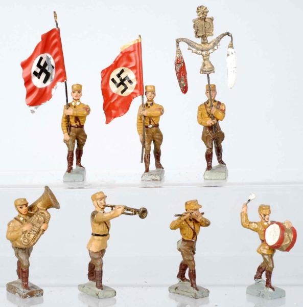 LOT OF 7: LINEOL MARCHING SA FIGURES.             