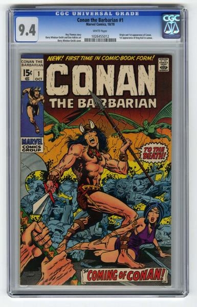 CONAN THE BARBARIAN #1 CGC 9.4 MARVEL COMICS.     