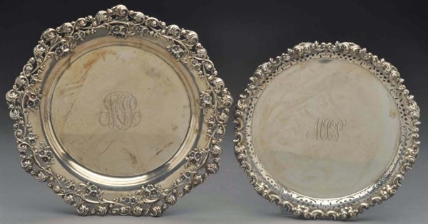 TWO AMERICAN SILVER TRAYS.                        