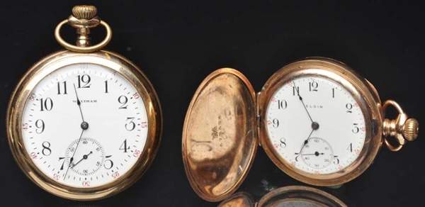 LOT OF 2: GOLD-FILLED POCKET WATCHES.             