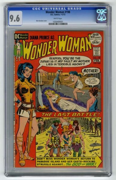 WONDER WOMAN #198 CGC 9.6 D.C. COMICS 1-2/72.     