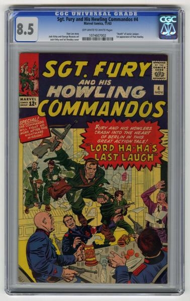 SGT. FURY & HIS HOWLING COMMANDOS #4 CGC 8.5.     