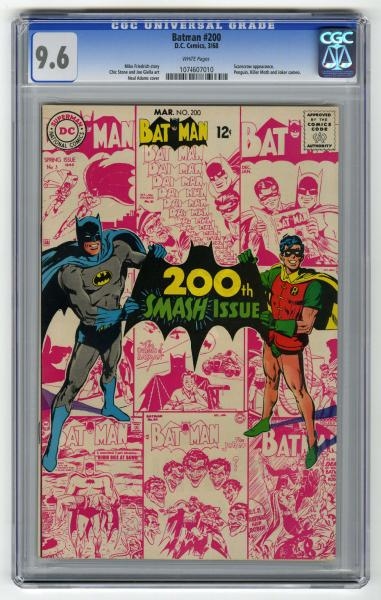 BATMAN #200 CGC 9.6 D.C. COMICS 3/68.             