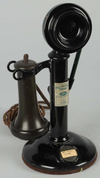 WESTERN ELECTRIC STICK TELEPHONE WITH NUMBER CARD 