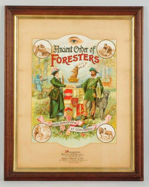 PAPER ANCIENT ORDER OF FORESTERS POSTER.          