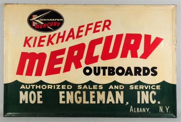 TIN MERCURY OUTBOARDS SIGN.                       
