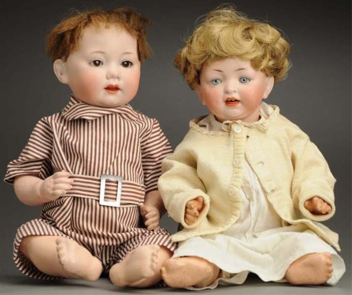 LOT OF 2 GERMAN CHARACTER BABY DOLLS.             